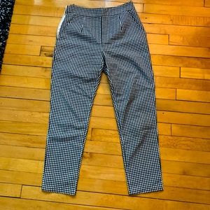 Nastygal high-waisted gingham straight leg pant